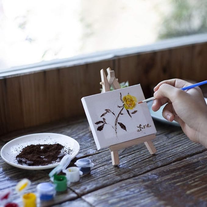 🎨 Mini wooden easels &amp; small canvases – For painting, giving as a gift or marveling