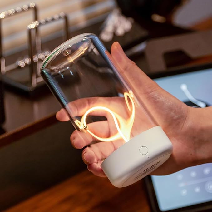🧲 Wireless LED Bedside Lamp – Flexible Magnetic Filament &amp; Warm Atmosphere