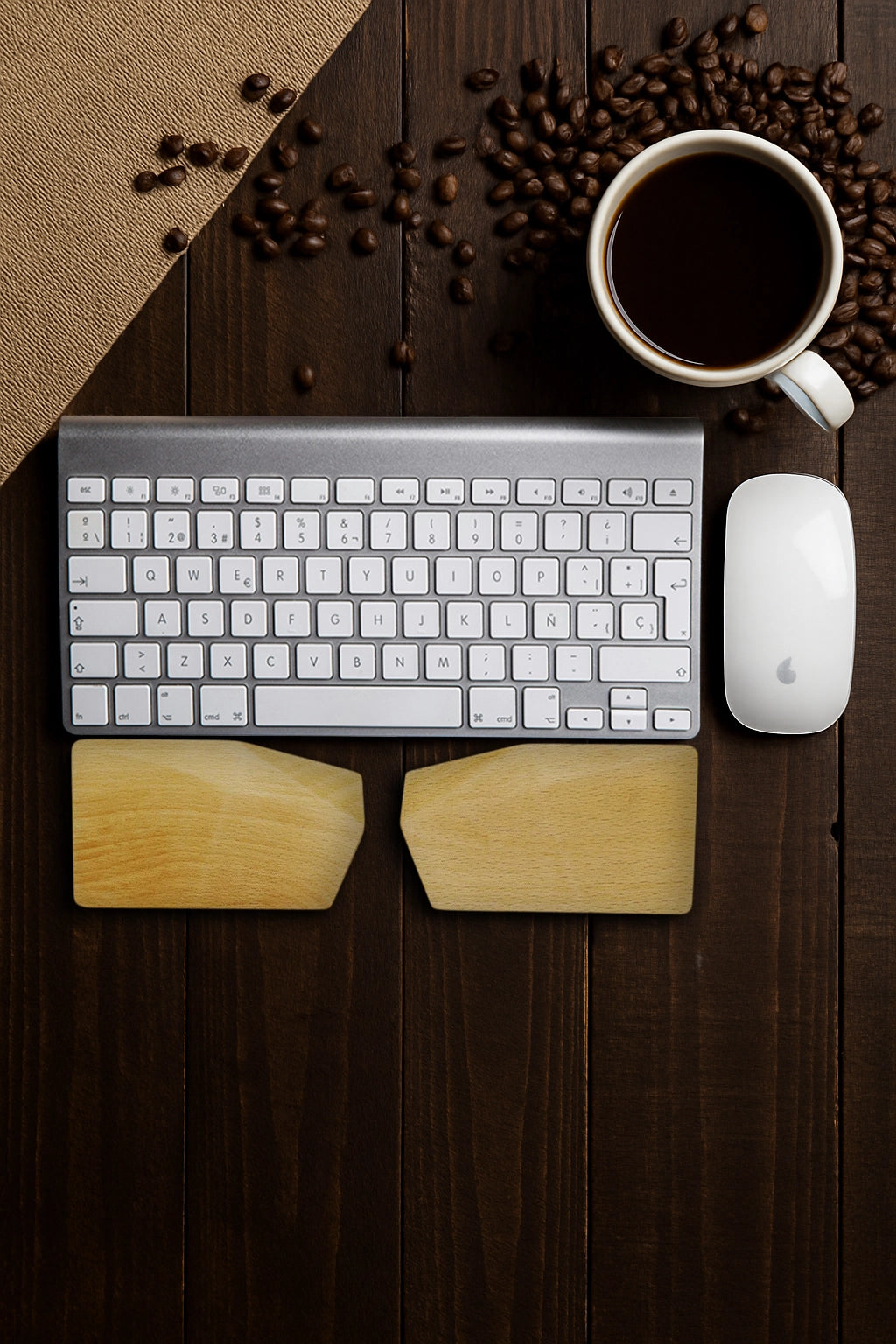 ✋ Repose-poignet en bois pour clavier split – L’équilibre du geste, la beauté de la matière