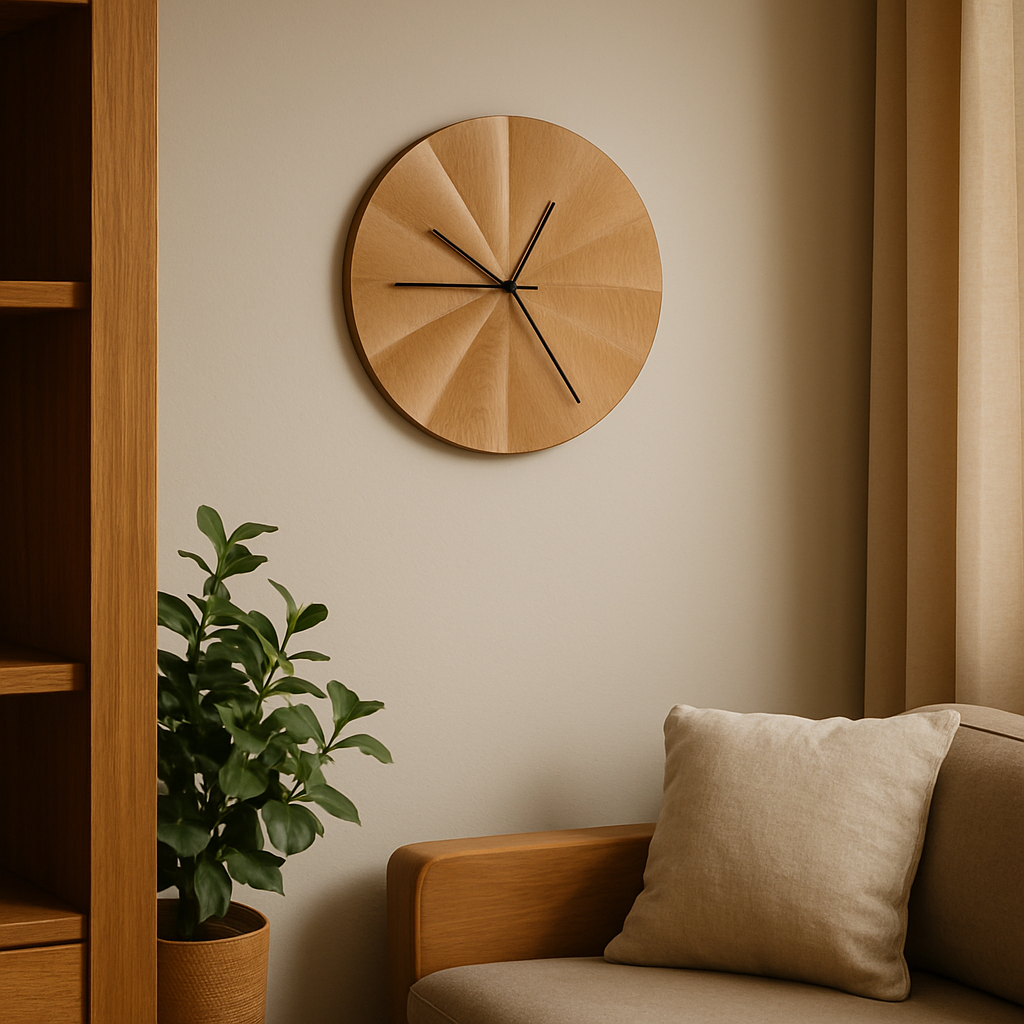 🕰️ Carved wooden wall clock – Time as a decorative element