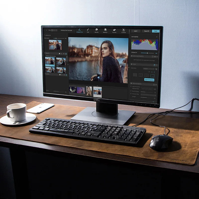 🖋️ Distressed Leather Desk Mat – Vintage Warmth &amp; Refined Surface