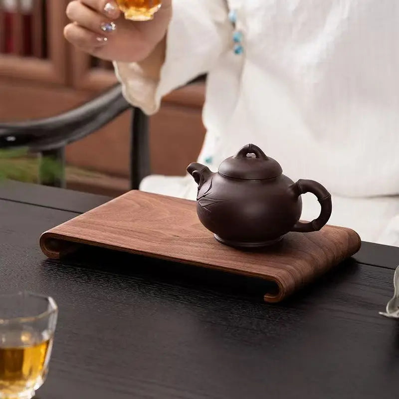 🍵 Walnut Wood Tray – For tea, gesture, or presentation