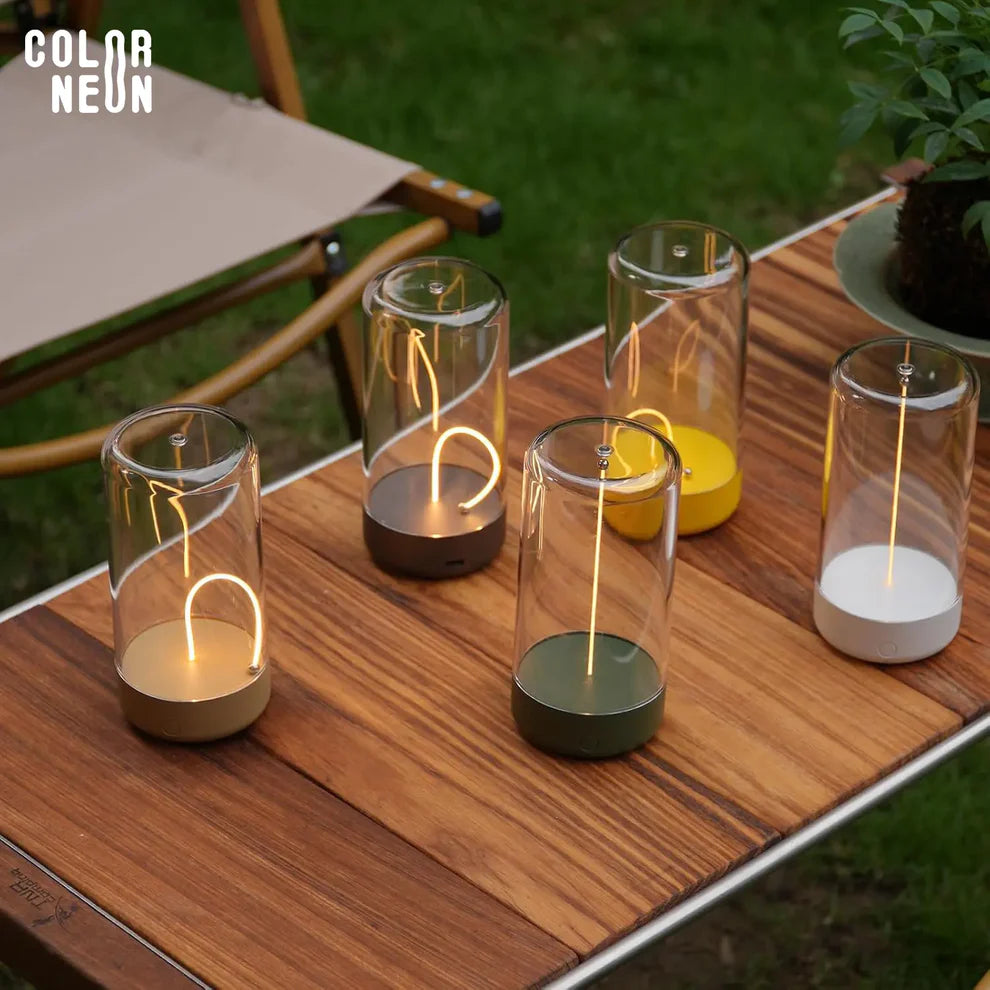 🧲 Wireless LED Bedside Lamp – Flexible Magnetic Filament &amp; Warm Atmosphere