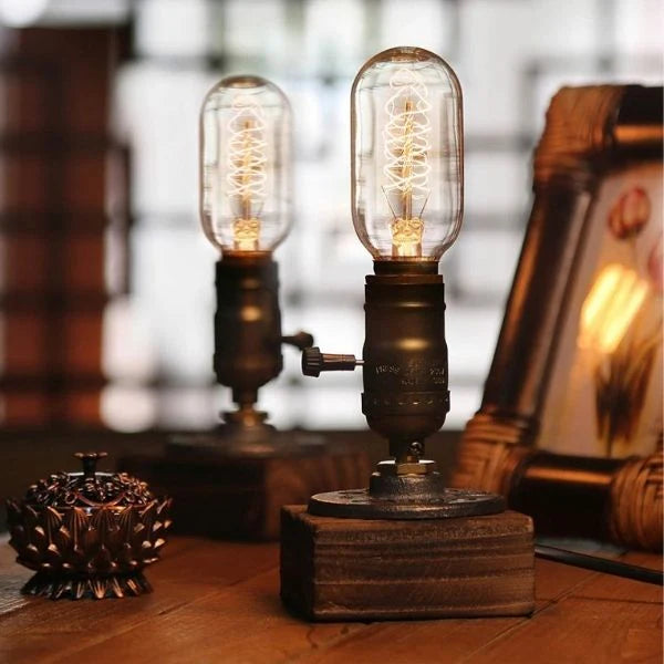 💡 Lampe de table vintage – Design brut & touche industrielle
